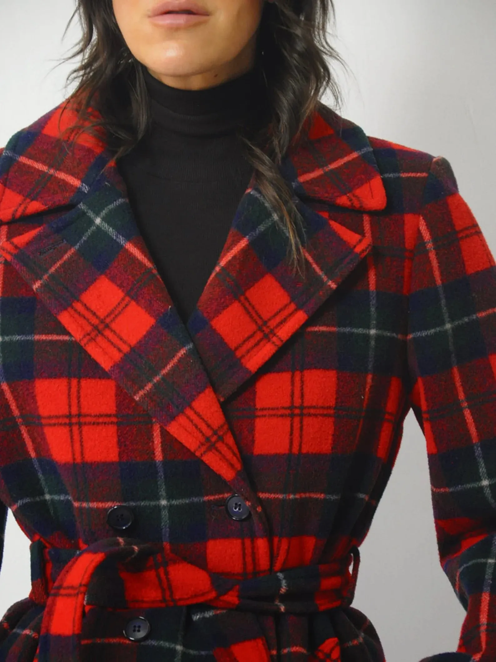 1970's Pendleton Tartan Wool Peacoat