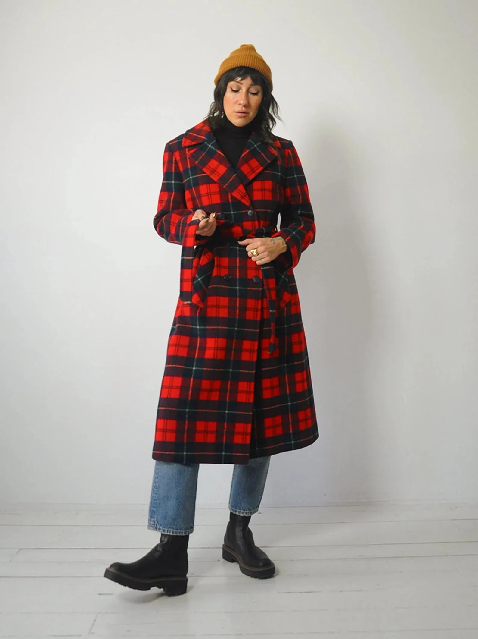 1970's Pendleton Tartan Wool Peacoat