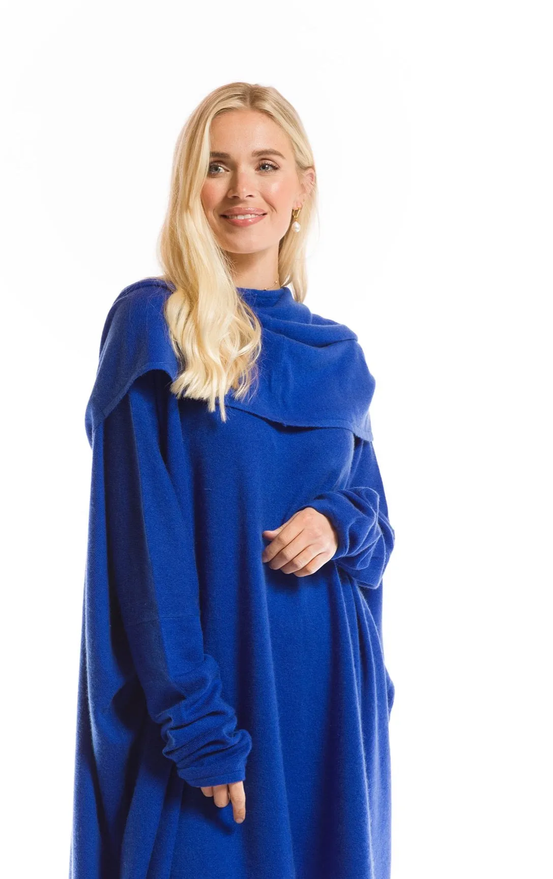 2 PLY CASHMERE SNOOD COBALT BLUE