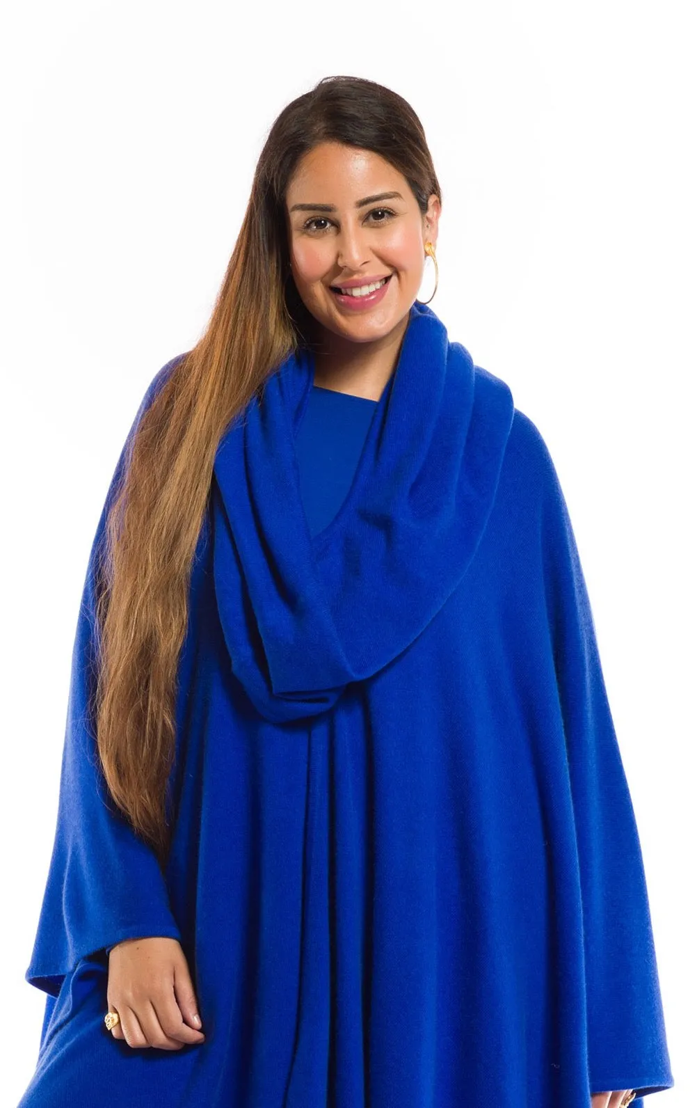 2 PLY CASHMERE SNOOD COBALT BLUE