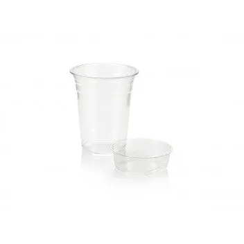 500ml Disposable PET Plastic Z-Range Smoothie Cup Clear 10pack - No Lid