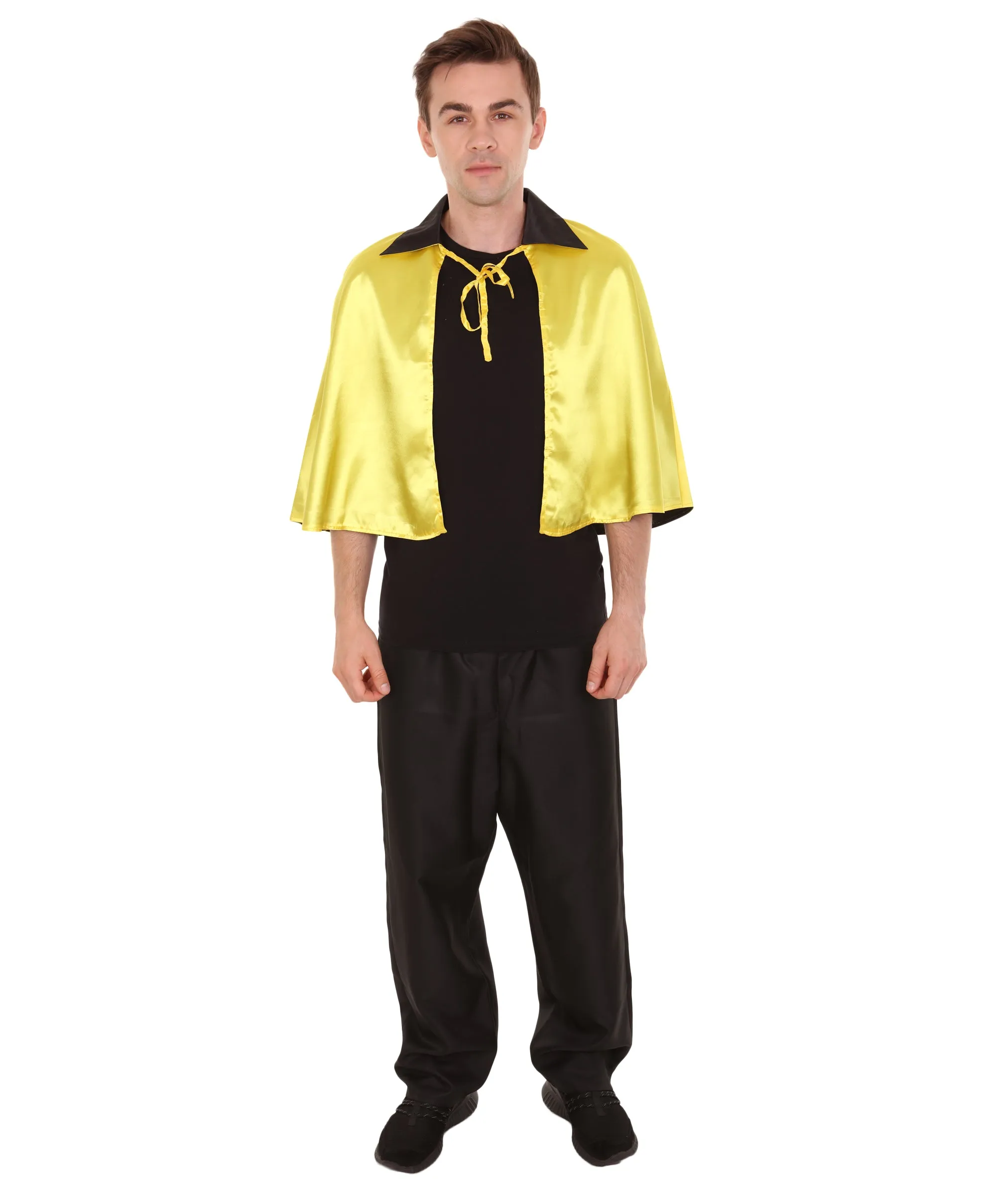 Adult Men's Vampire Cape | Gold & Black Halloween Costume