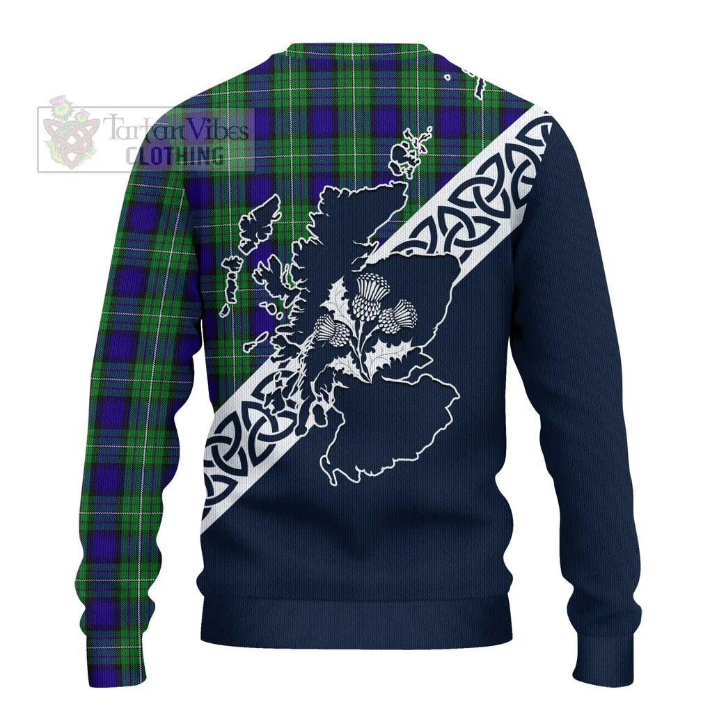 Alexander Tartan Ugly Sweater Featuring Thistle and Scotland Map