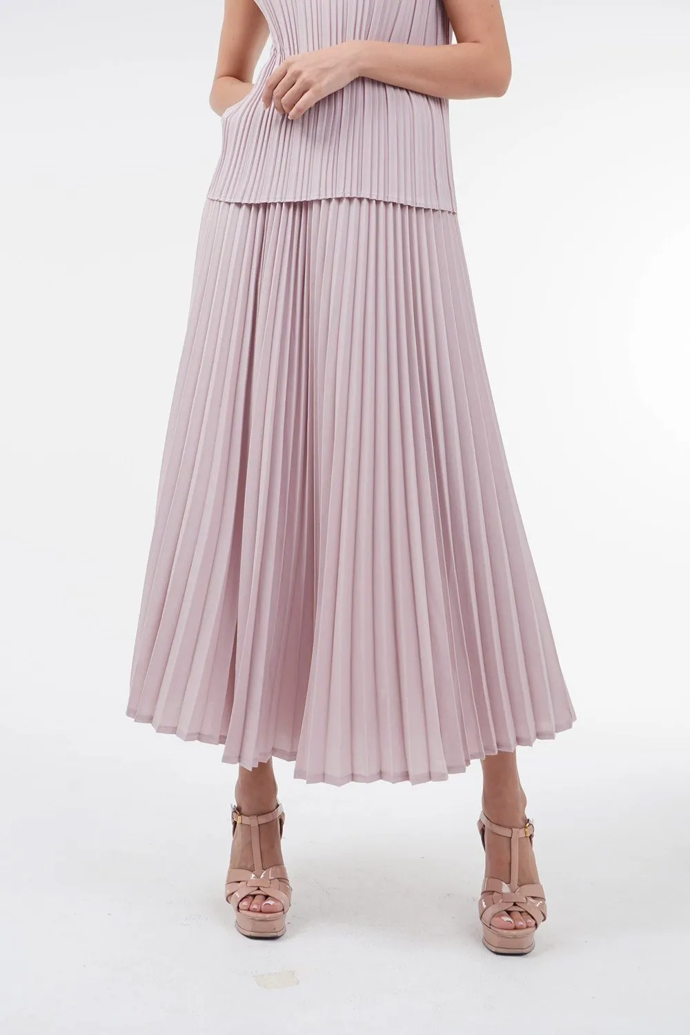 Andrea Big Pleat A-line Skirt (Soft Fabric)