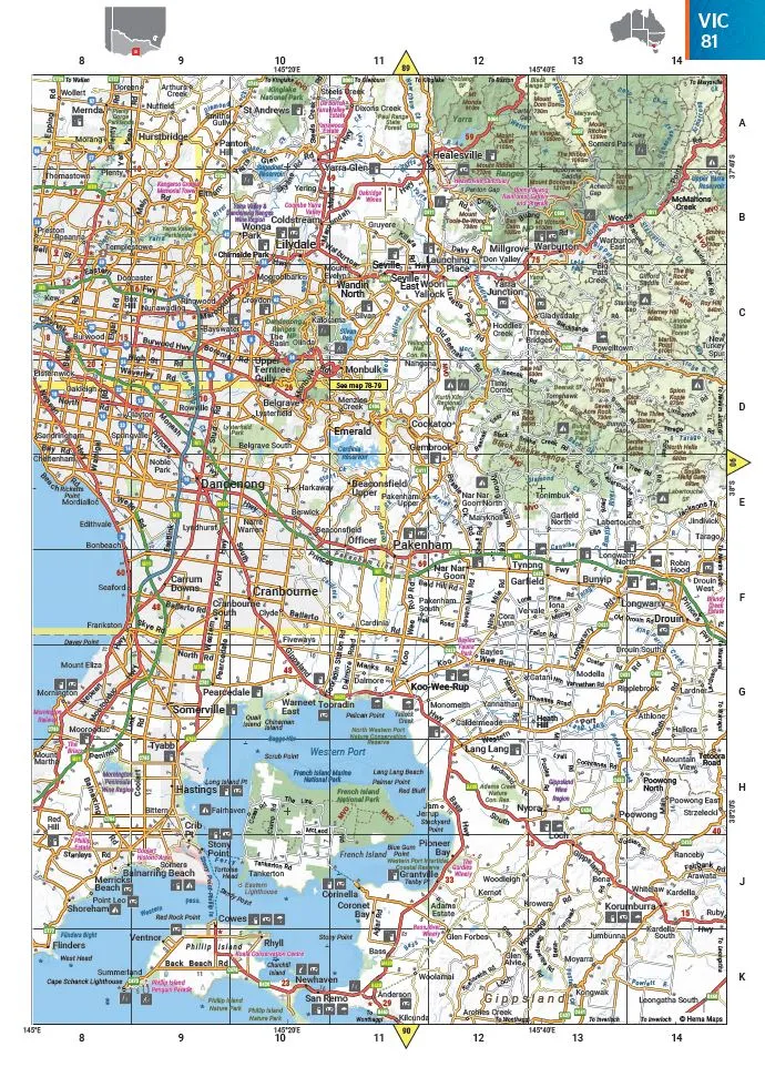 Australia Road & 4WD Easy Read Atlas - 292 x 397mm (13th Edition)