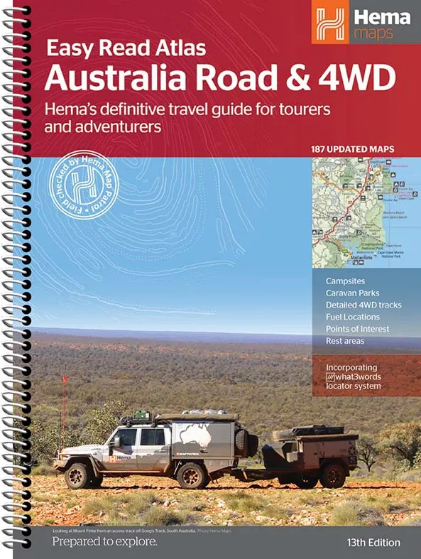 Australia Road & 4WD Easy Read Atlas - 292 x 397mm (13th Edition)