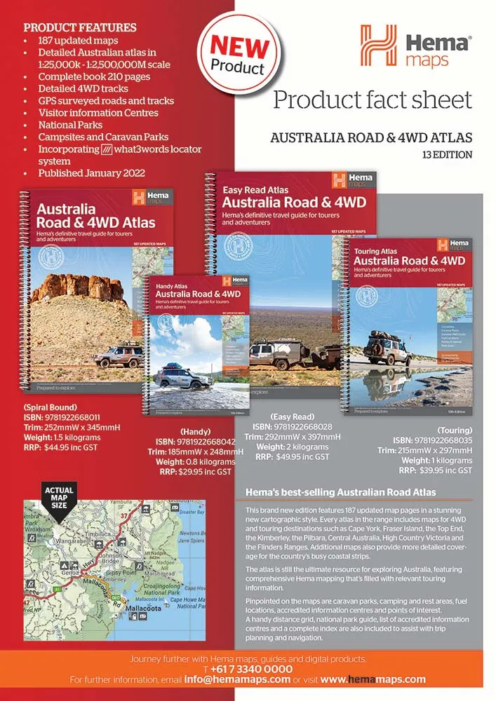 Australia Road & 4WD Easy Read Atlas - 292 x 397mm (13th Edition)