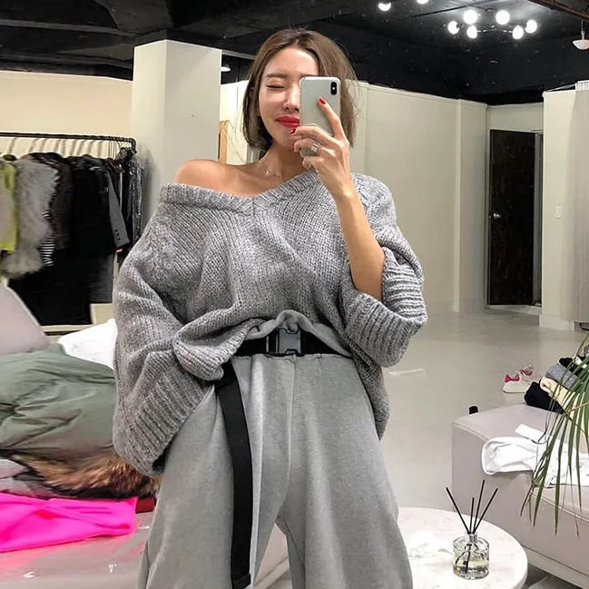 Autumn Sweater Winter Long loose Maxi Oversize Knitted Dress