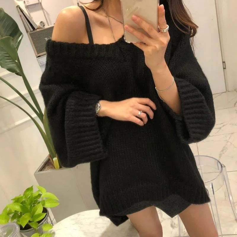 Autumn Sweater Winter Long loose Maxi Oversize Knitted Dress