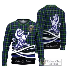 Baillie (Bailey) Tartan Ugly Sweater with Alba Gu Brath Regal Lion Emblem