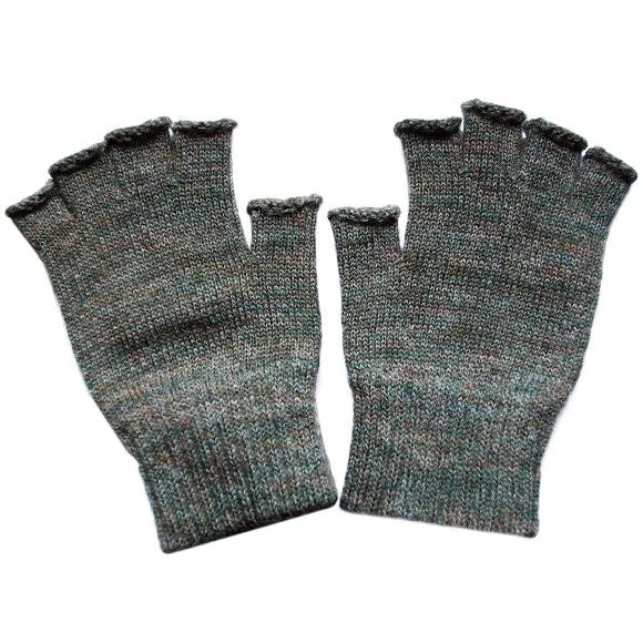 Barbour Fingerless Gloves Green - Derby Tweed MGL0005OL91