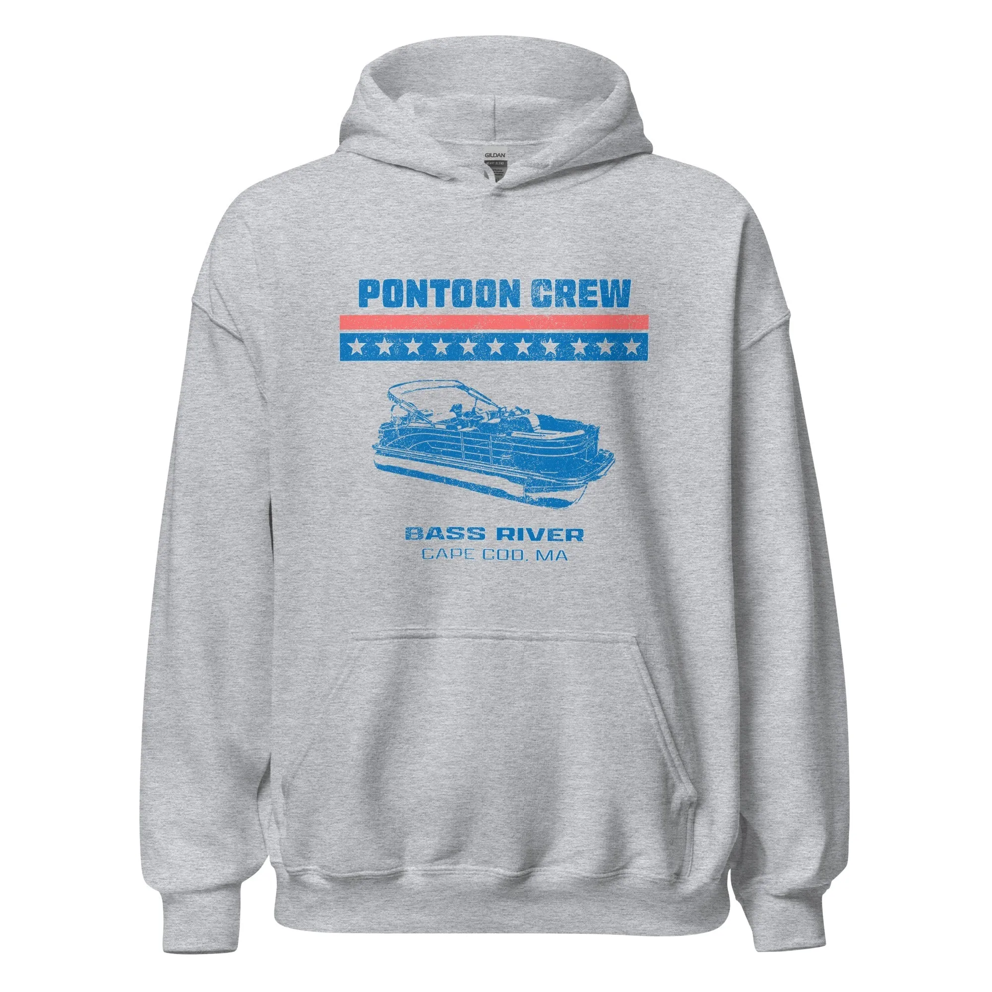 Bass River Pontoon Hoodie - Cape Cod | Mens & Womens Graphic Sweatshirt