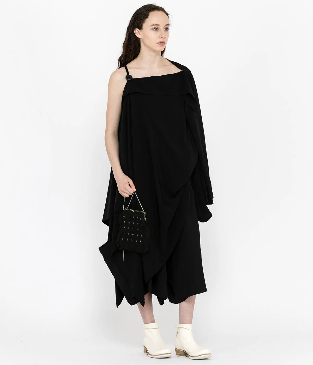 Black Asymmetrical Cape