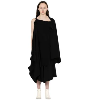 Black Asymmetrical Cape