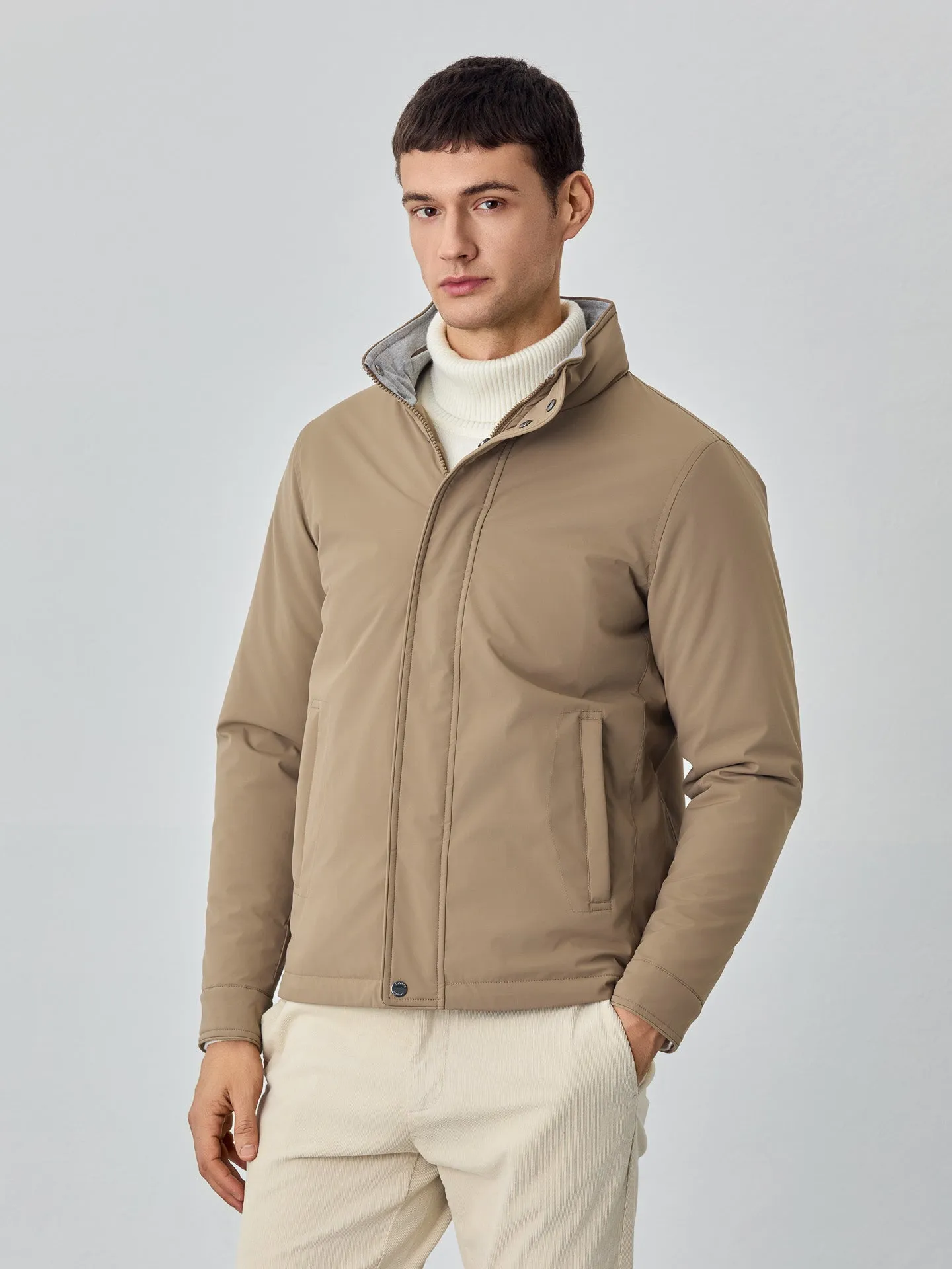 Bomber Jacket With Zip Pockets And Double Zipper