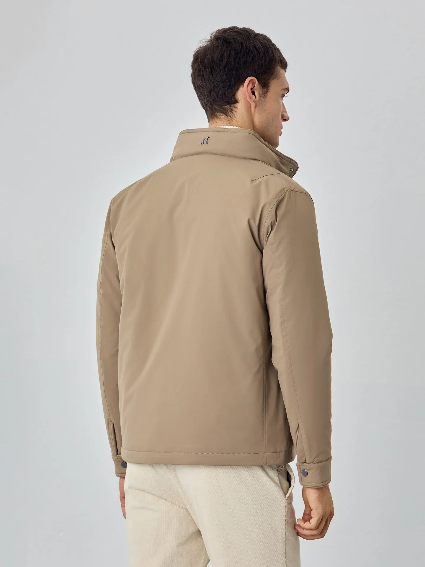 Bomber Jacket With Zip Pockets And Double Zipper