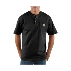 Carhartt Men's Workwear Short Sleeve Henley - Black