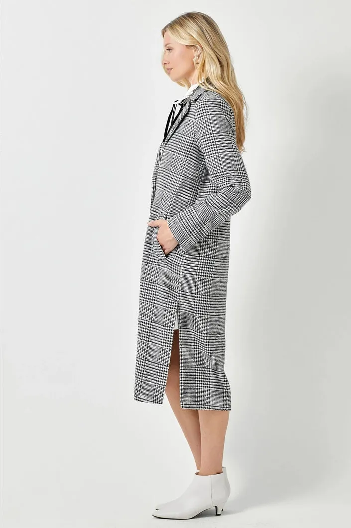 Checkers Plaid Long Coat