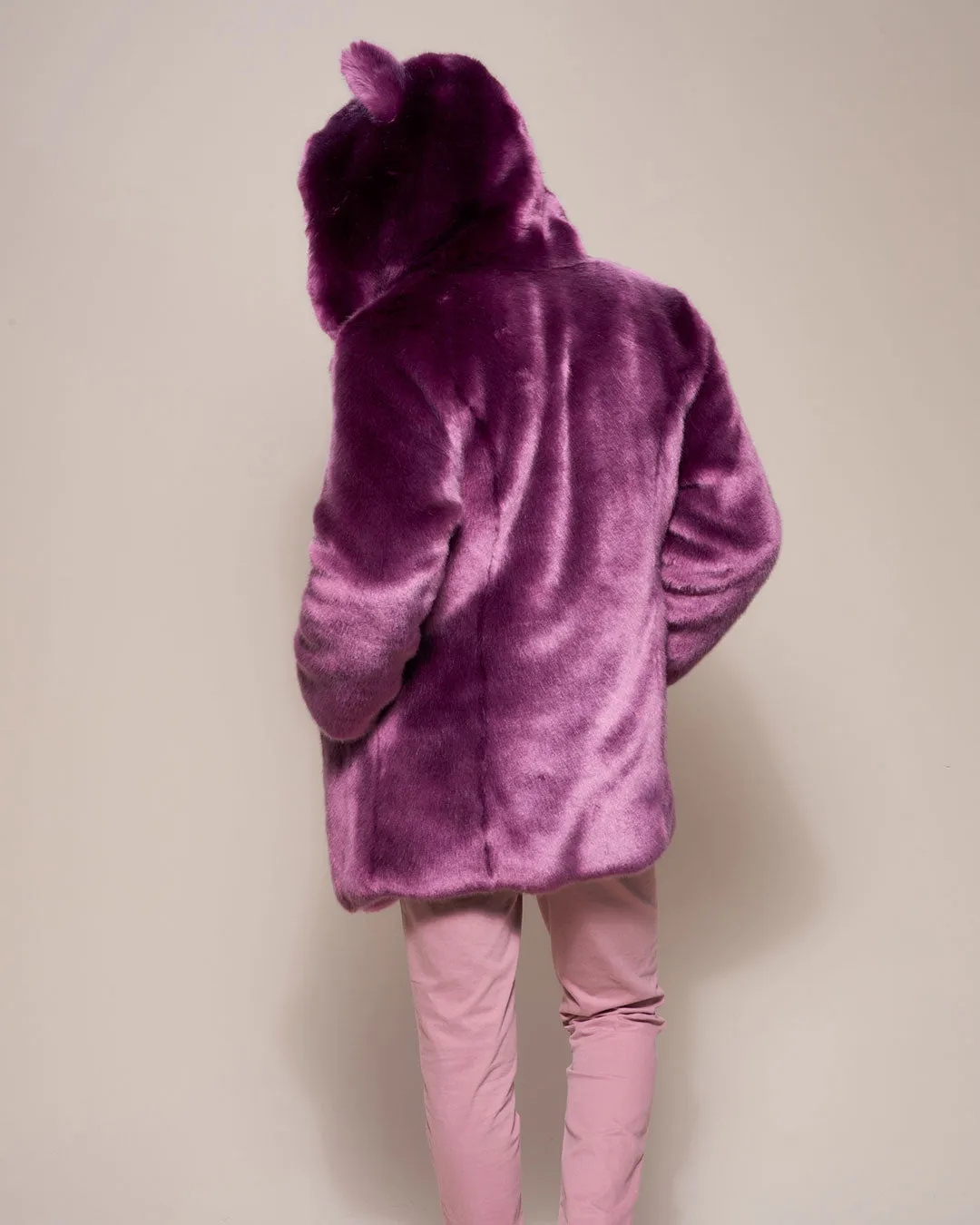 Classic Men's Faux Fur Coat | Lavender Wolf