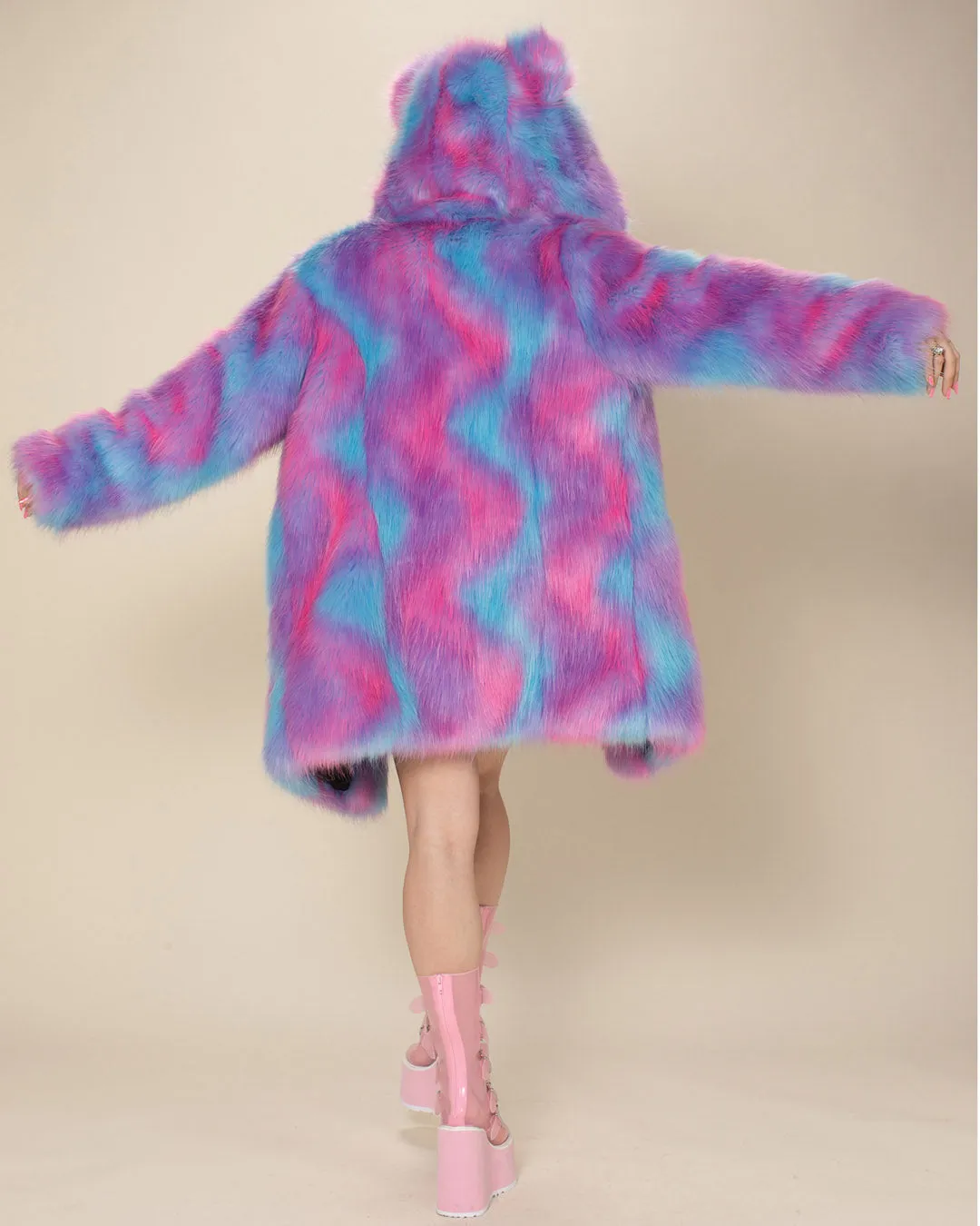 Classic Women's Faux Fur Coat | Cotton Candy Bear