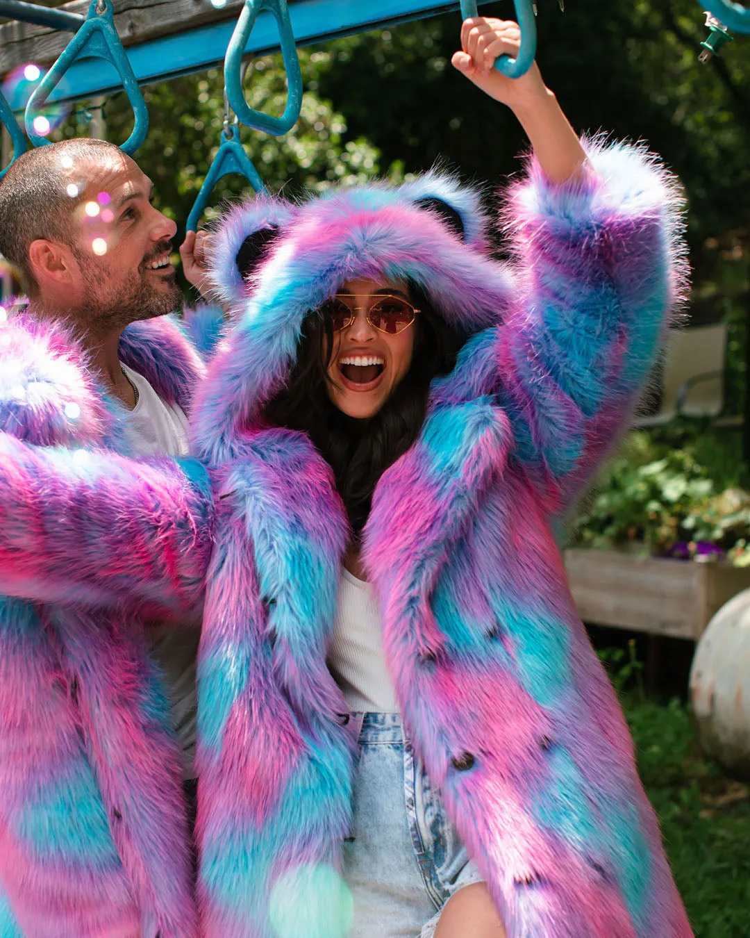 Classic Women's Faux Fur Coat | Cotton Candy Bear