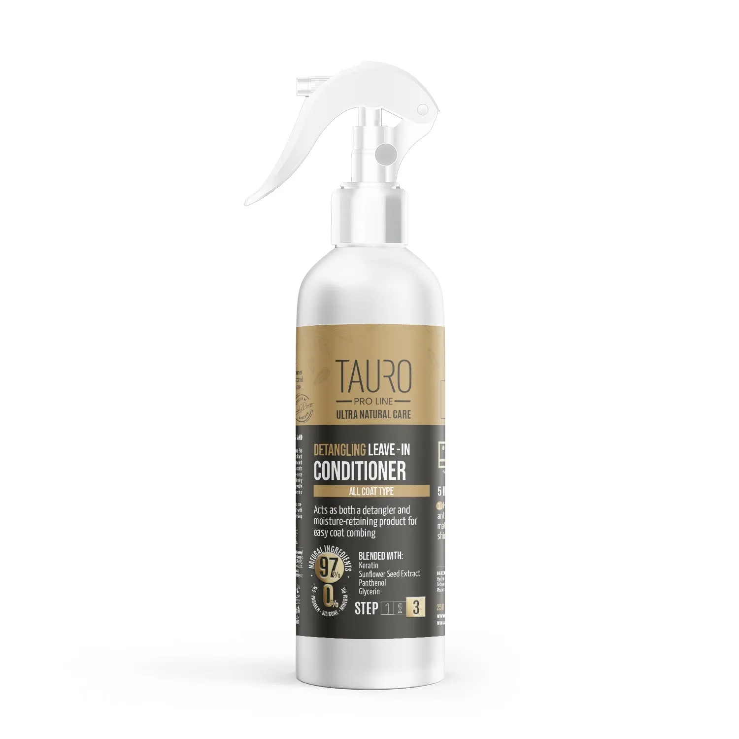 CLEARANCE Tauro Pro Line Ultra Natural Care detangling leave-in conditioner  for dogs and cats coat