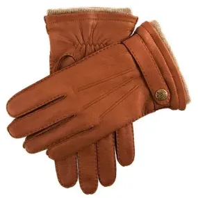 DENTS Gloucester Cashmere-Lined Deerskin Leather Gloves with Cashmere Cuffs - Mens - Havana