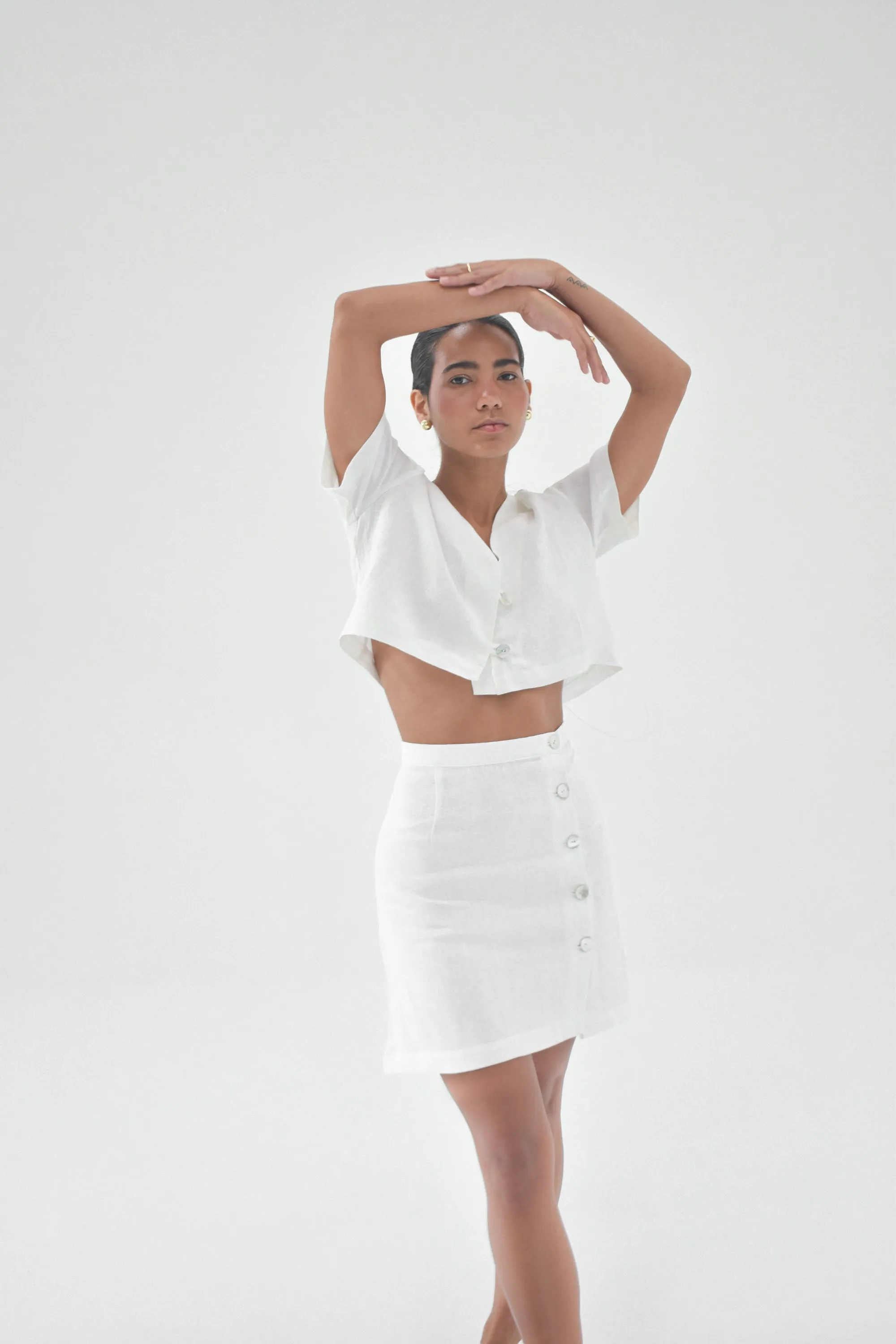 Elia Skirt White