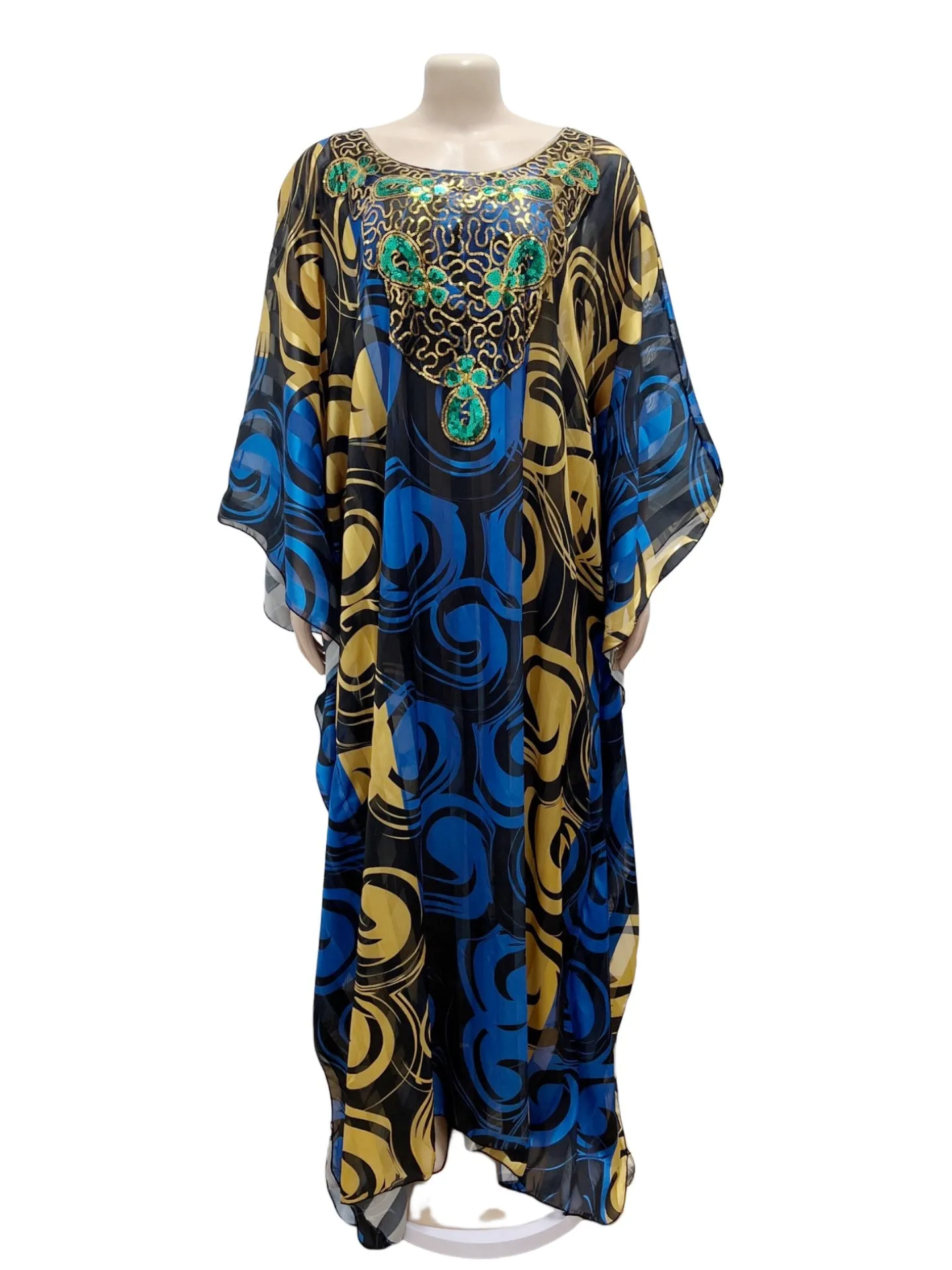 Fashion Printed Robe Dress Women