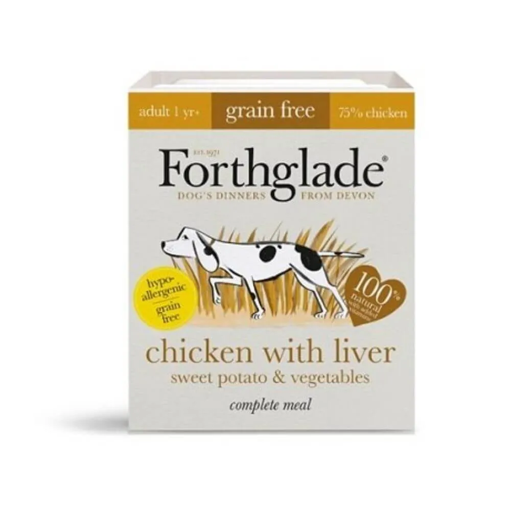 Forthglade Complete Grain Free Chicken with Liver Dog Food 18 x 395g