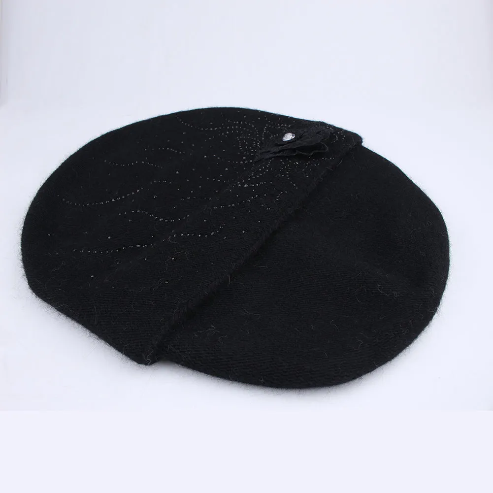 FURTALK Women Winter Beanies Hat Flower Sequin  Drop Shipping B008