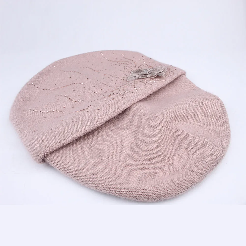 FURTALK Women Winter Beanies Hat Flower Sequin  Drop Shipping B008