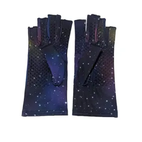 Galaxy Compression Gloves with grips