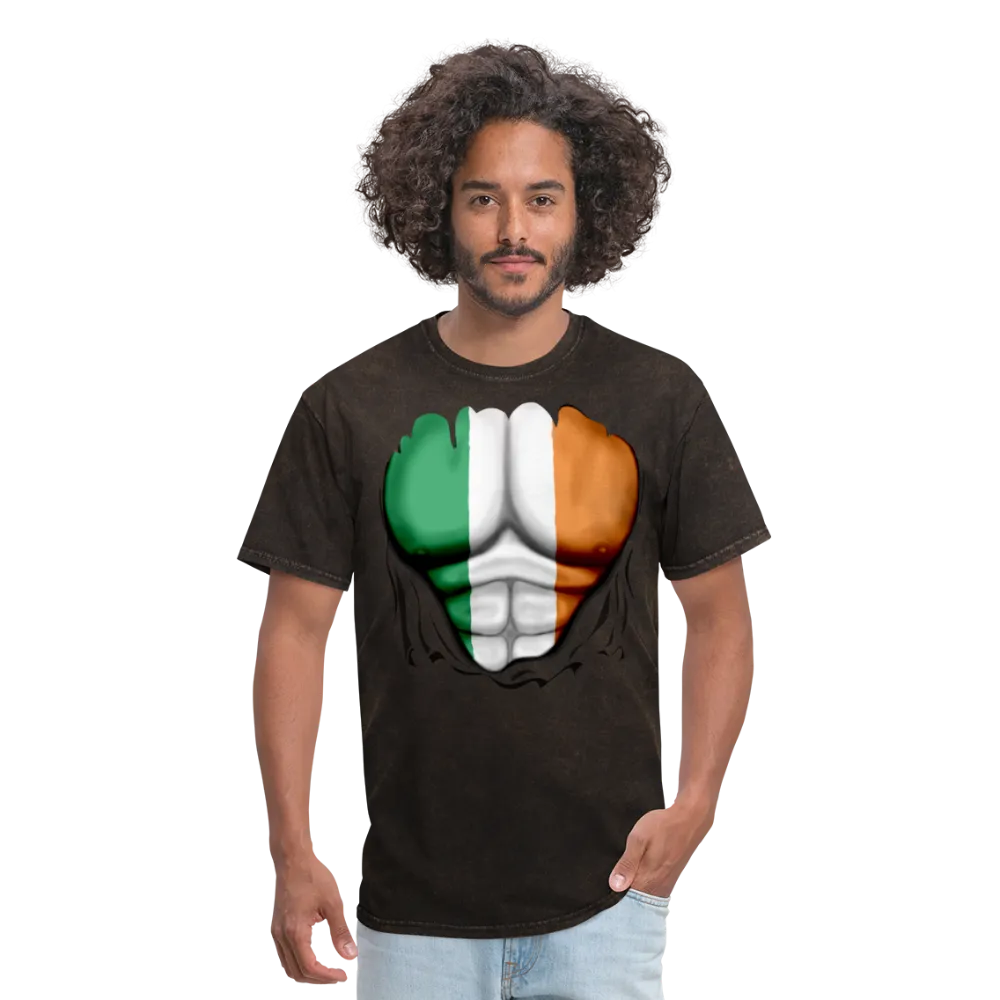 Ireland Flag Ripped Abs Men's Classic T-Shirt