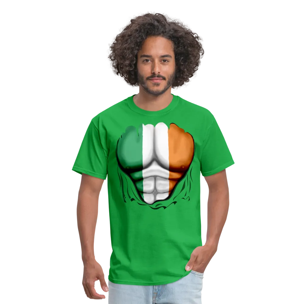 Ireland Flag Ripped Abs Men's Classic T-Shirt