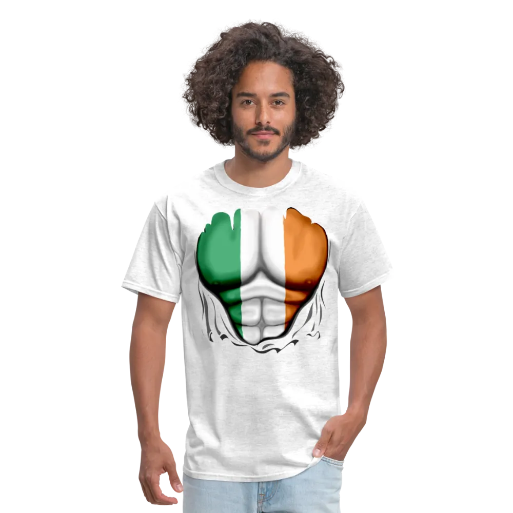 Ireland Flag Ripped Abs Men's Classic T-Shirt