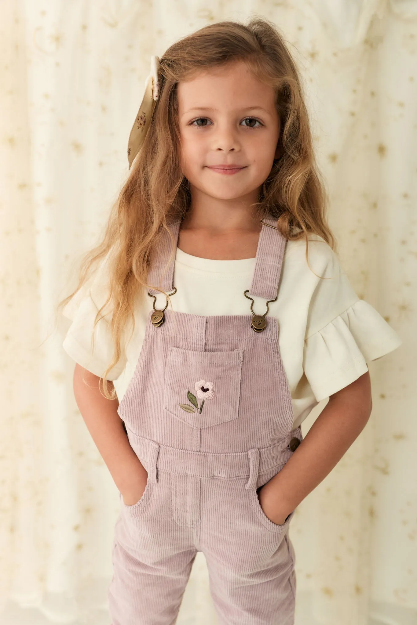 Jordie Cord Overall - Heather Haze Petite Goldie