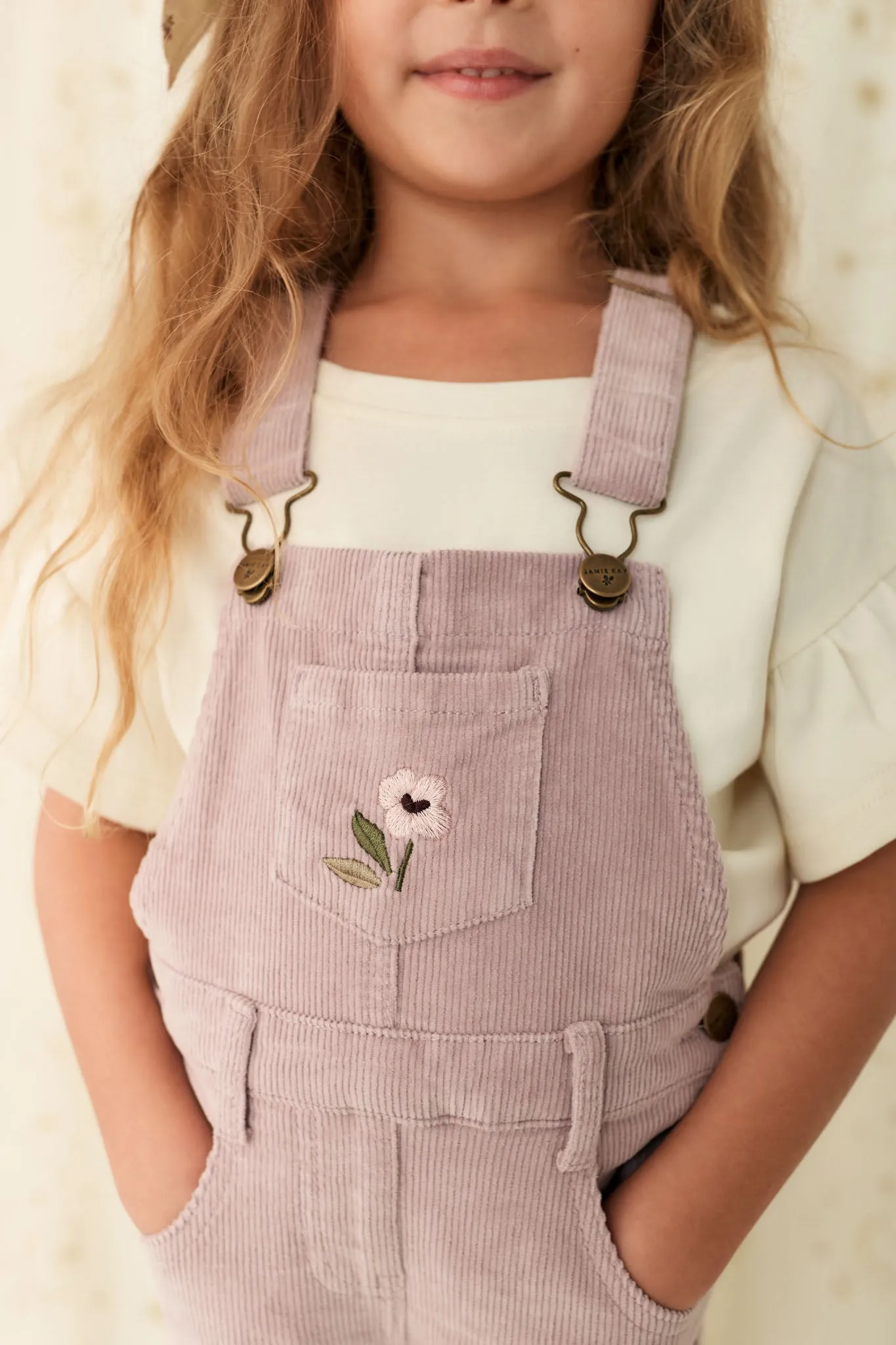 Jordie Cord Overall - Heather Haze Petite Goldie