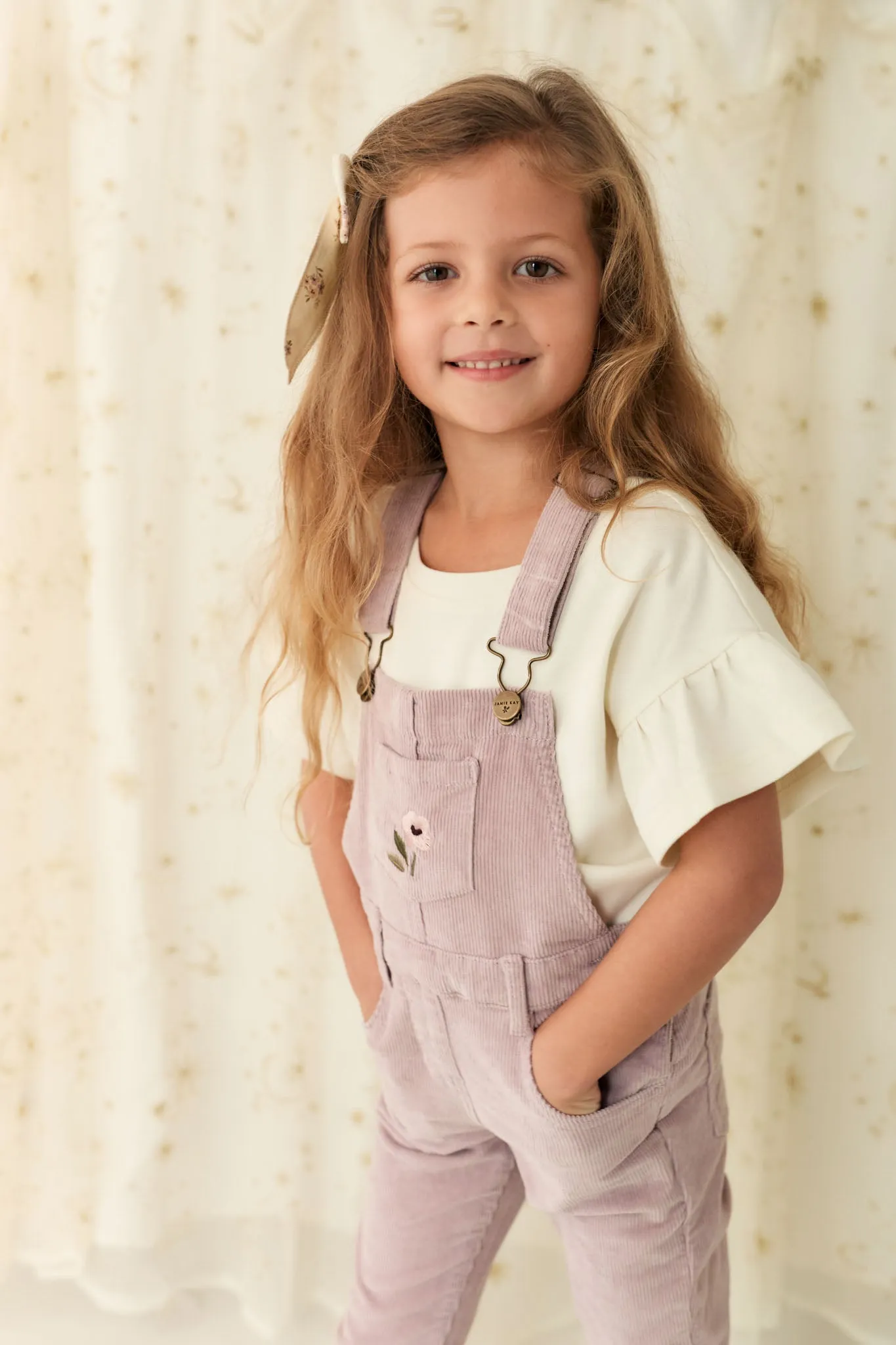 Jordie Cord Overall - Heather Haze Petite Goldie