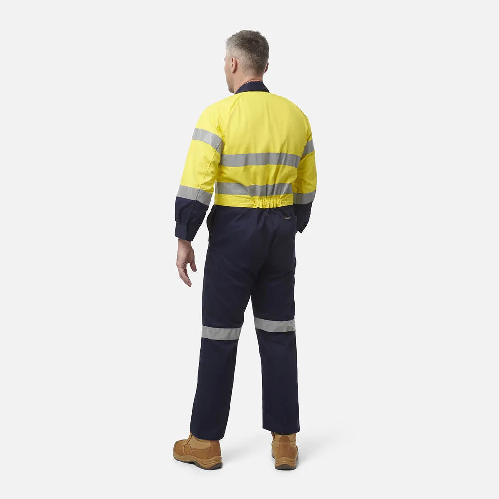 King Gee Originals Hi-Vis Reflective Two Tone Drill Work Overalls (K51525)