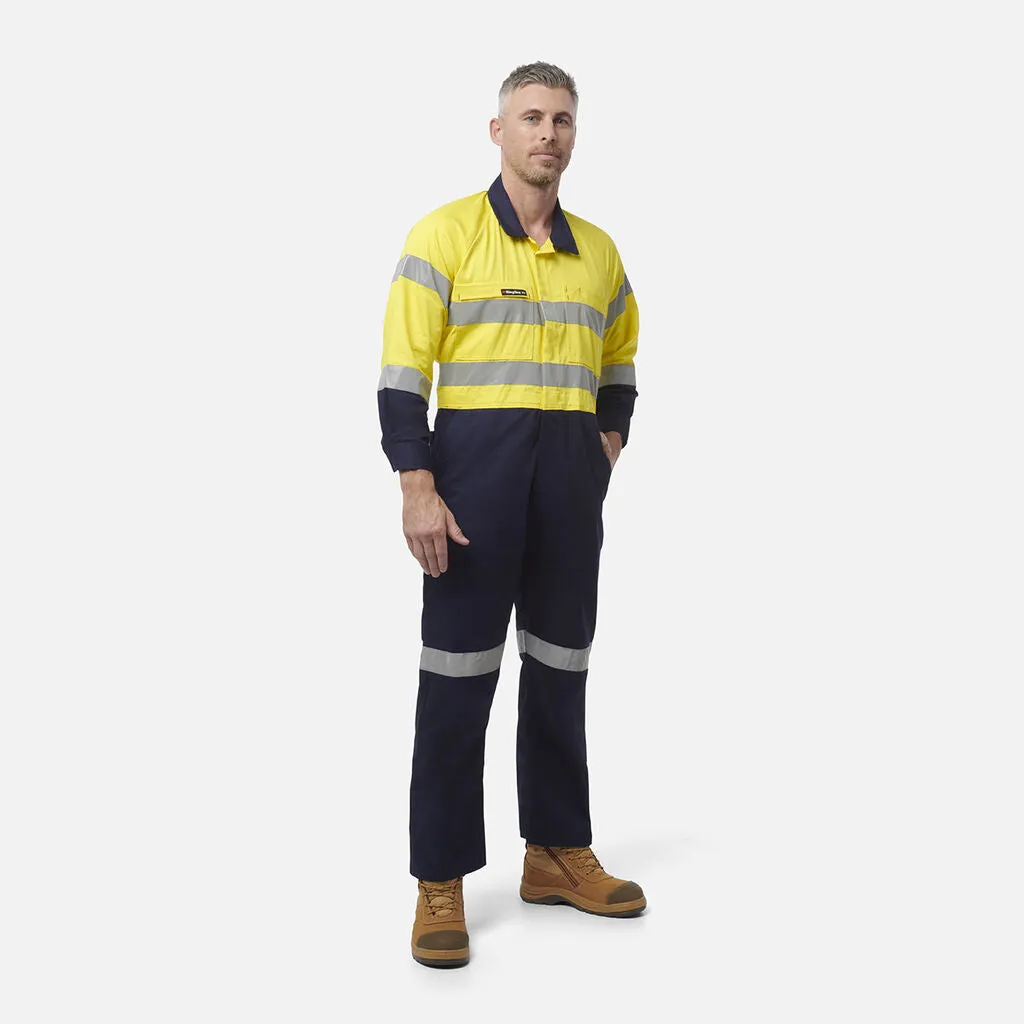 King Gee Originals Hi-Vis Reflective Two Tone Drill Work Overalls (K51525)