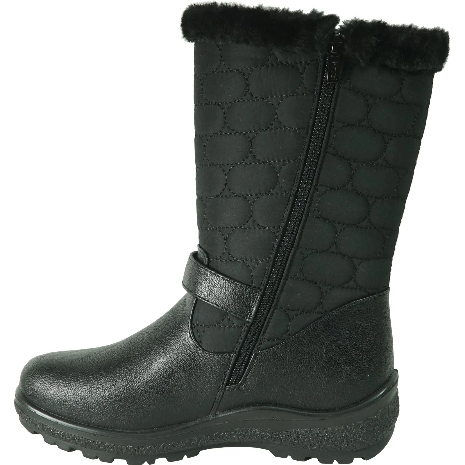 KOZI Canada Women Boot KARLA-1 Ankle Winter Fur Casual Boot Black