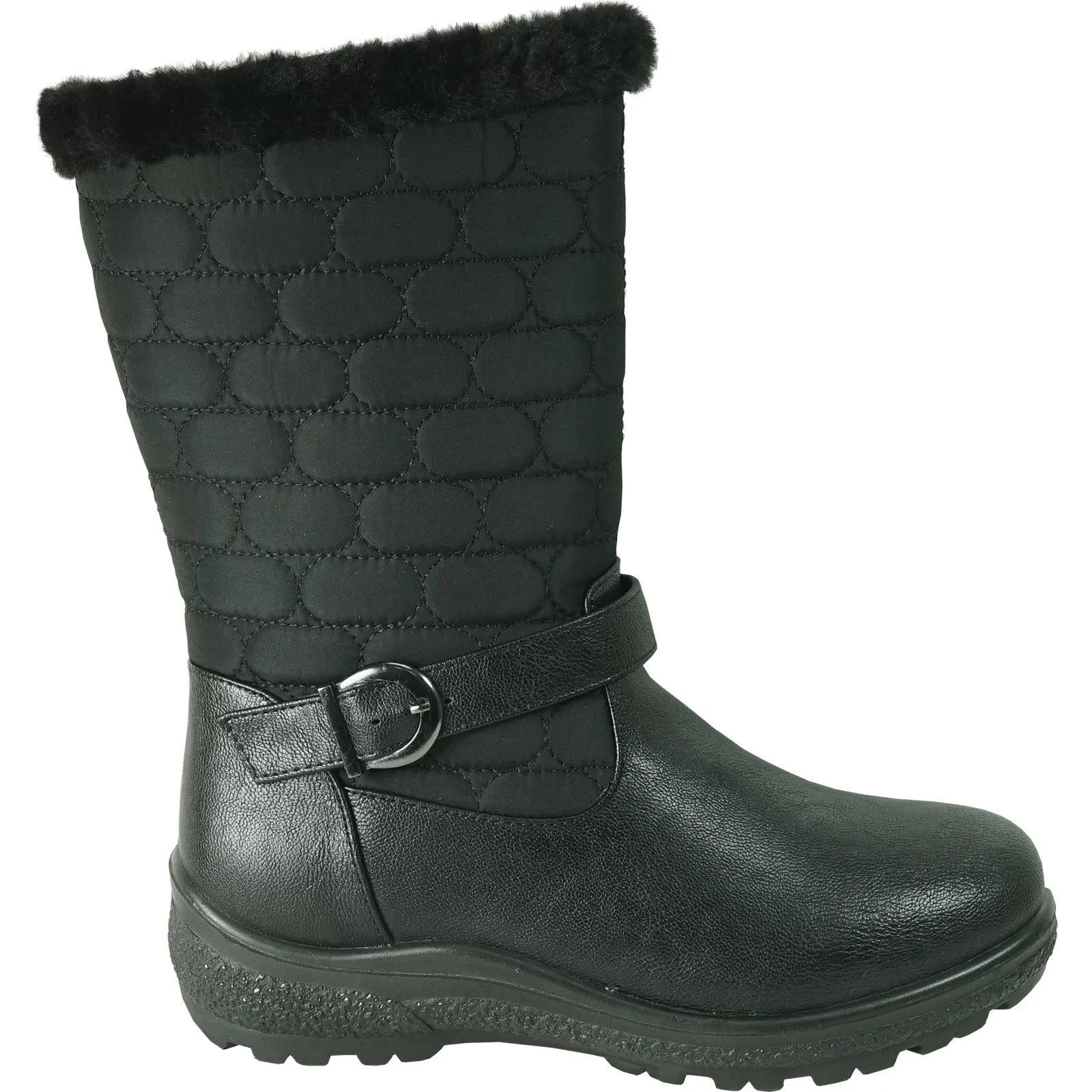 KOZI Canada Women Boot KARLA-1 Ankle Winter Fur Casual Boot Black