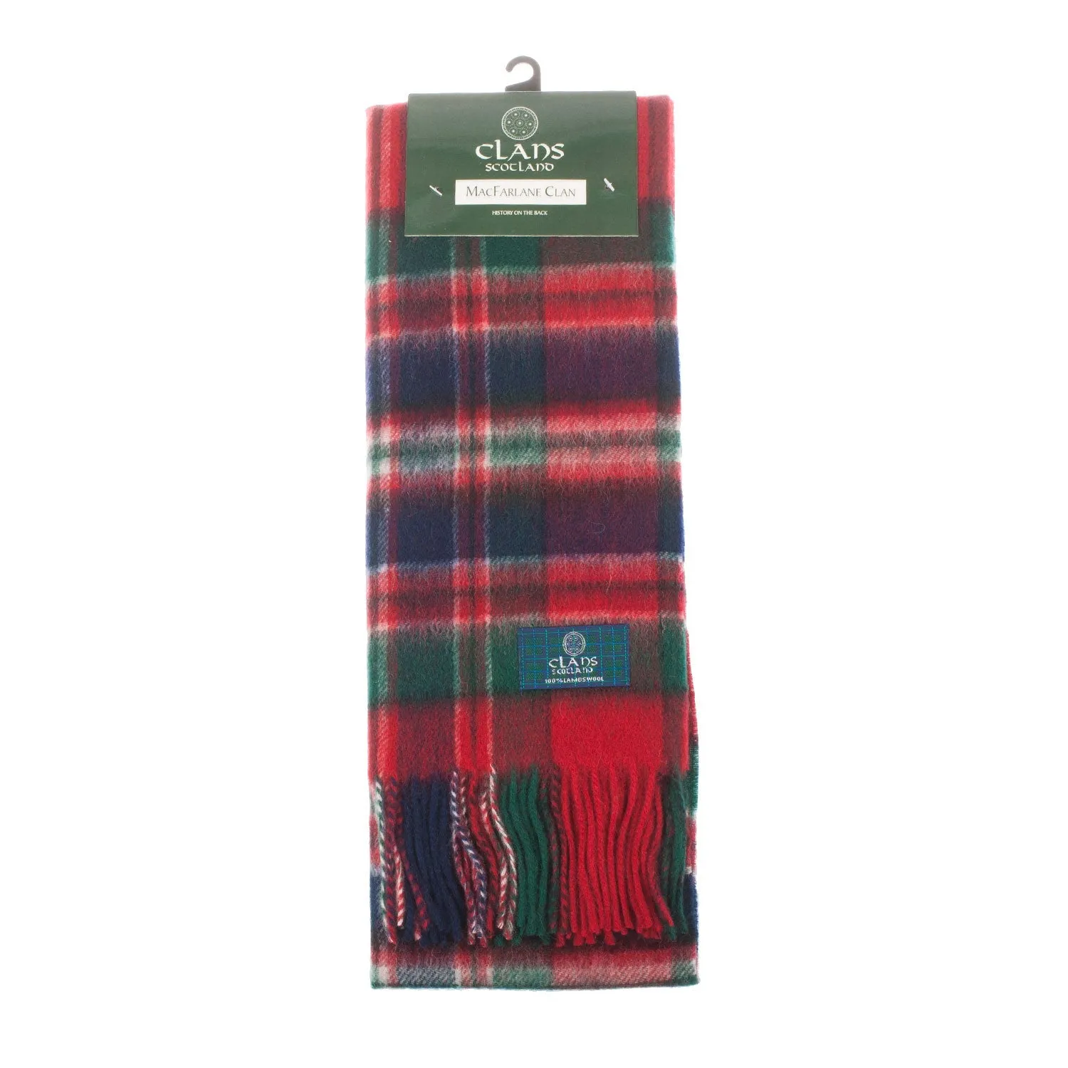 Lambswool Scottish Tartan Clan Scarf  Macfarlane Clan