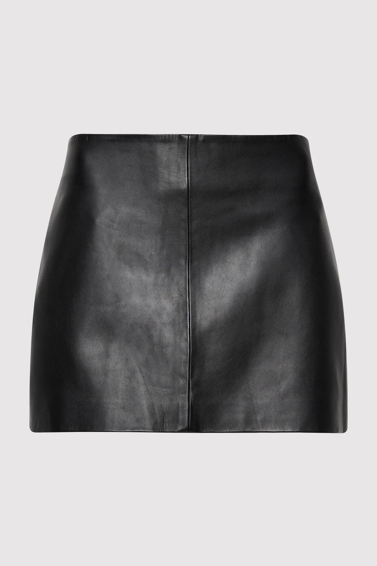 LEATHER MINI SKIRT BLACK