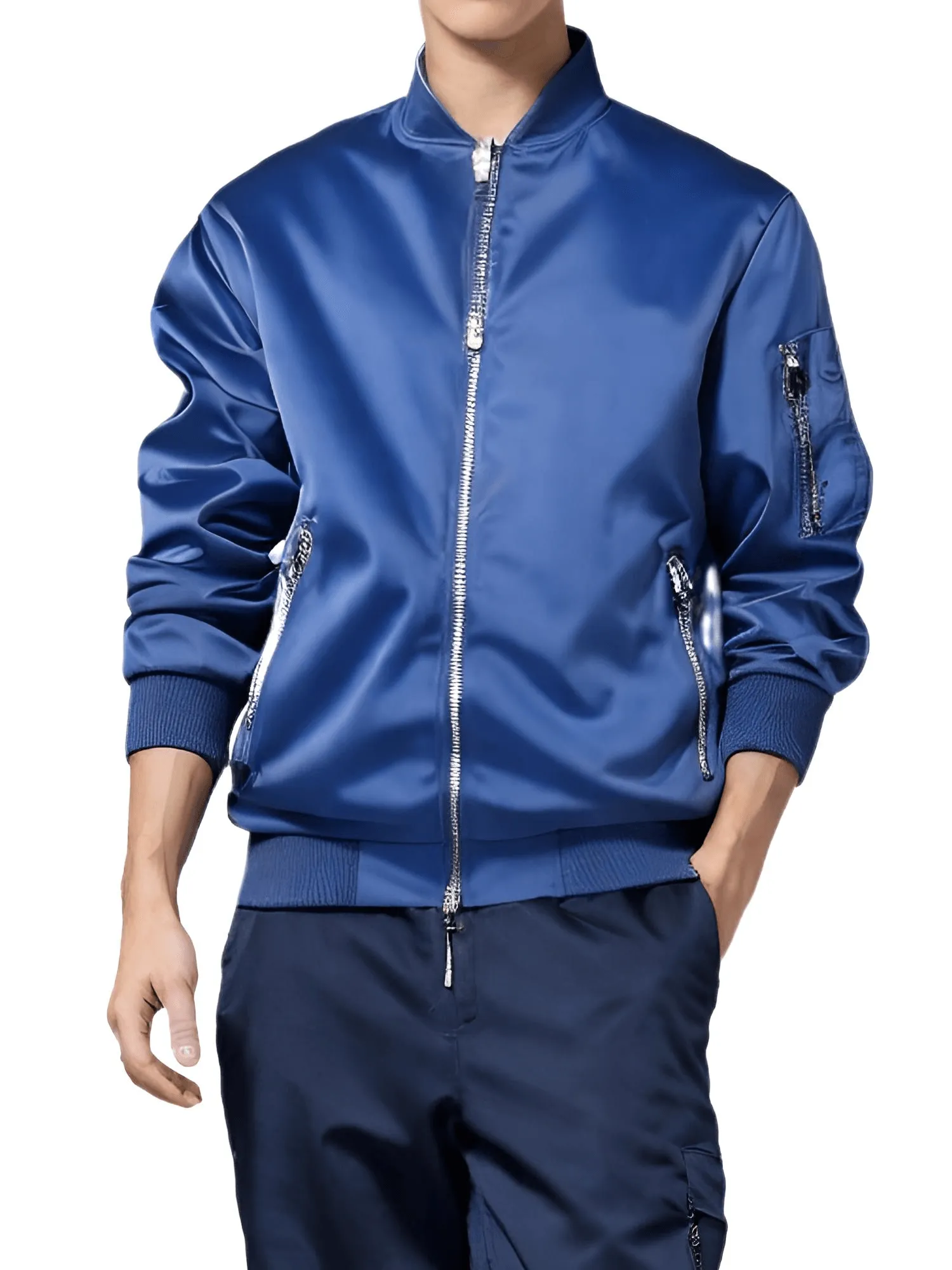 Lightweight Men's Thin Bomber Jacket - In 16 Colors!