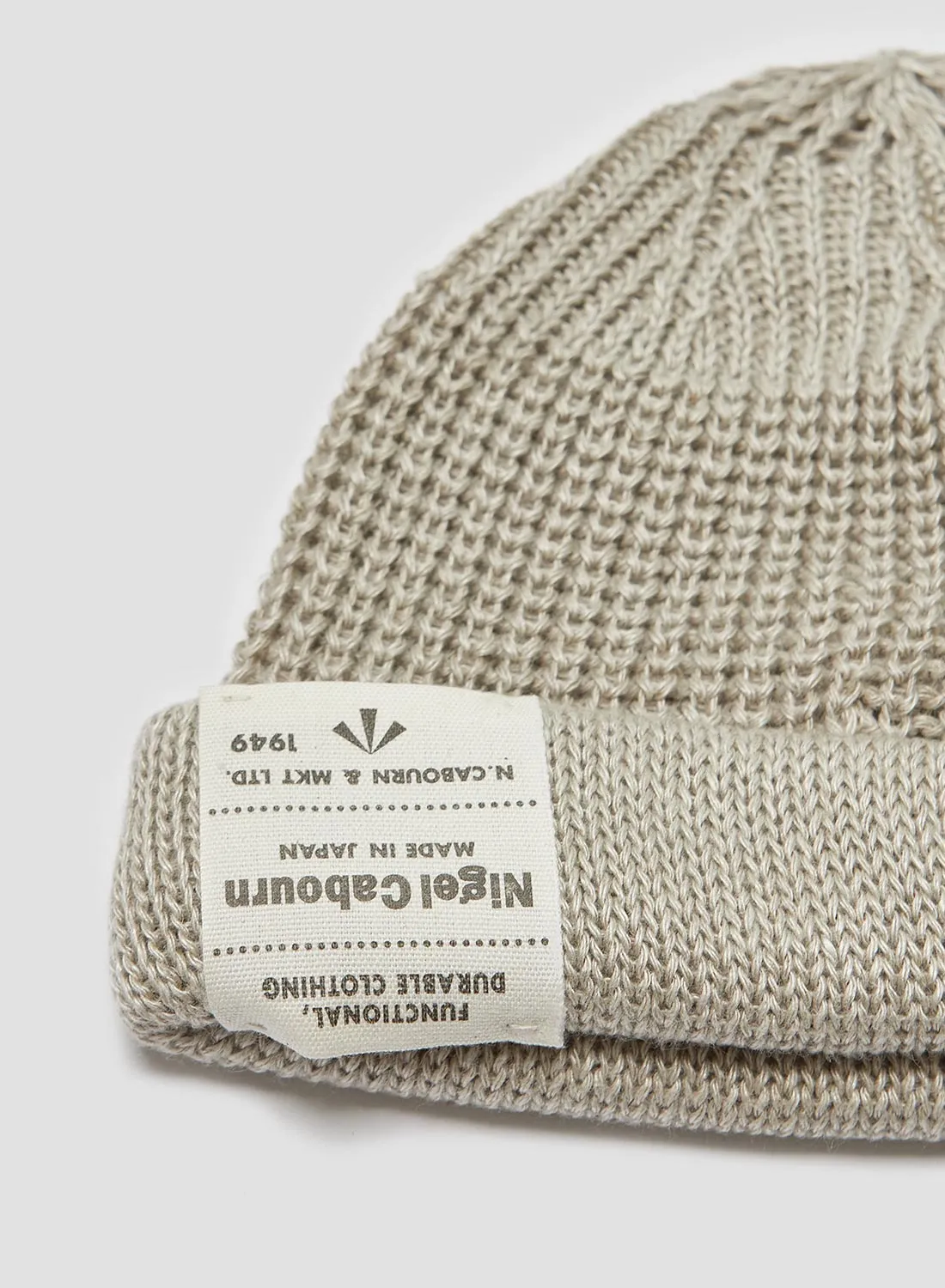 Linen Beanie in Ivory