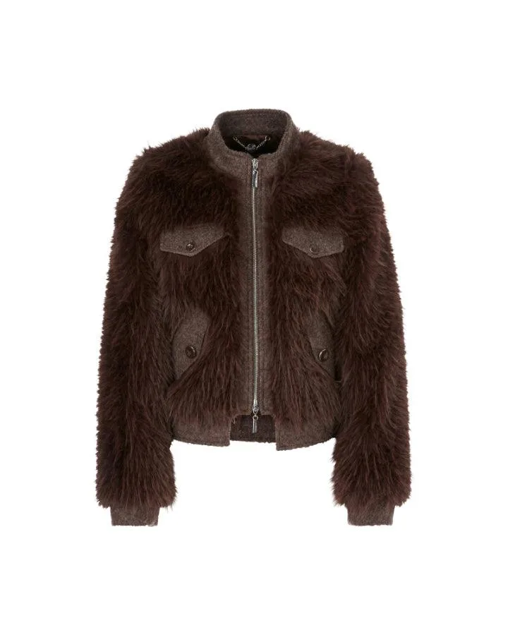 Marc Cain Fun Faux Fur Jacket