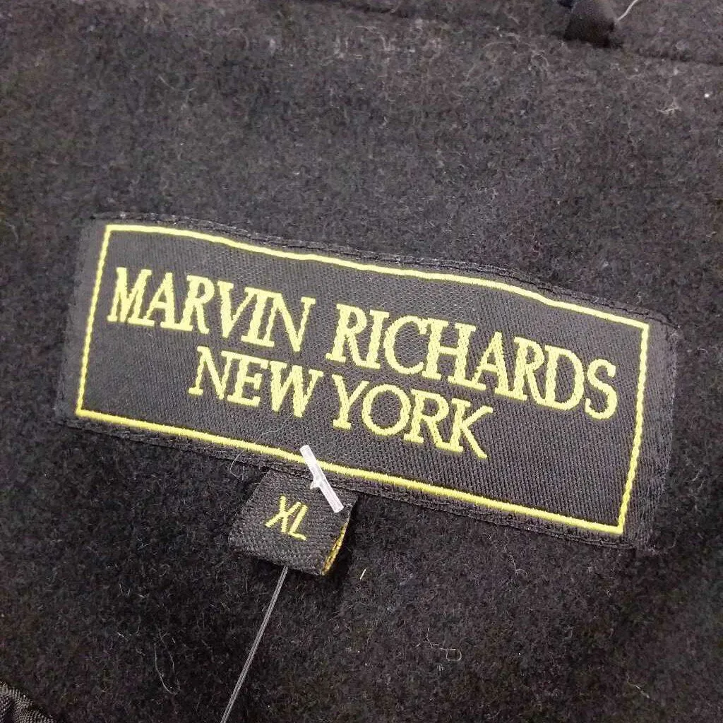 MARVIN RICHARDS NEW YORK BLACK PEACOAT SIZE X LARGE TCC