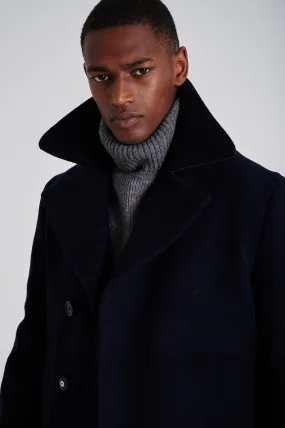 Men's Double Breasted Wool Blend Peacoat